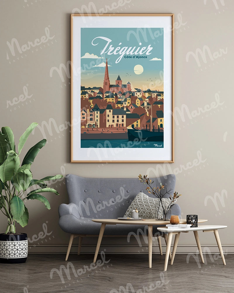 Affiche TREGUIER ''Côte D'Ajoncs''