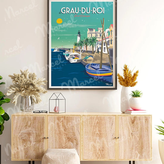 Affiche LE GRAU DU ROI ''Port Camargue"