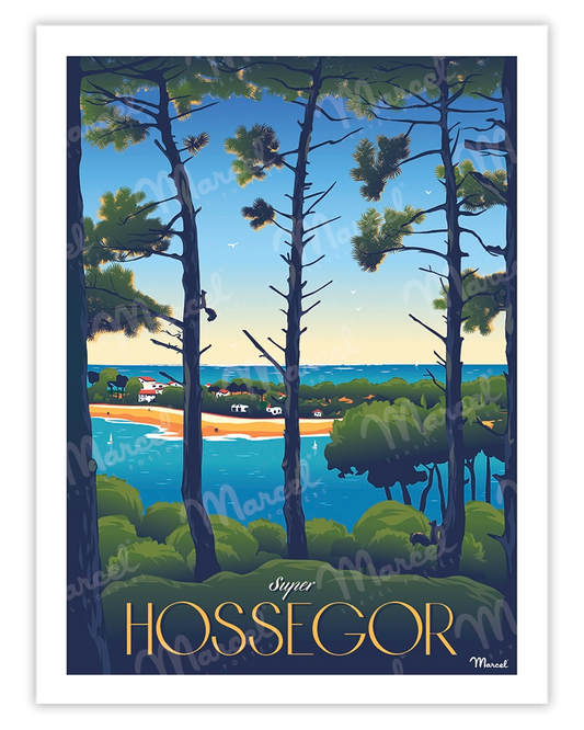 Affiche HOSSEGOR "Super Hossegor"