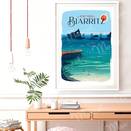 Affiche BIARRITZ "Port Vieux"