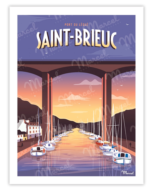 Affiche SAINT-BRIEUC "Port Légué"