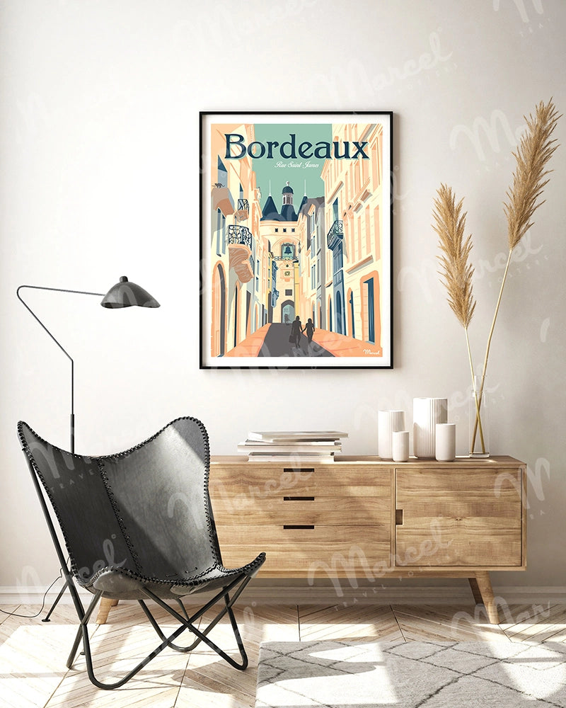 Affiche BORDEAUX "Rue Saint-James"