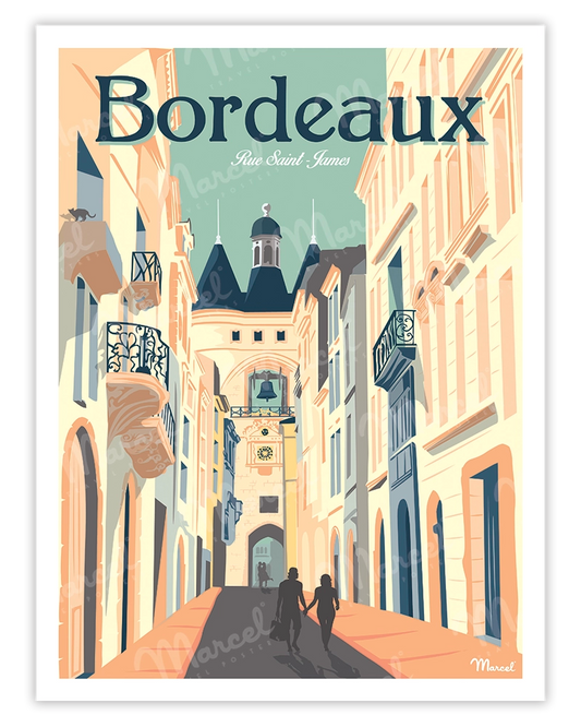 BORDEAUX poster "Rue Saint-James"