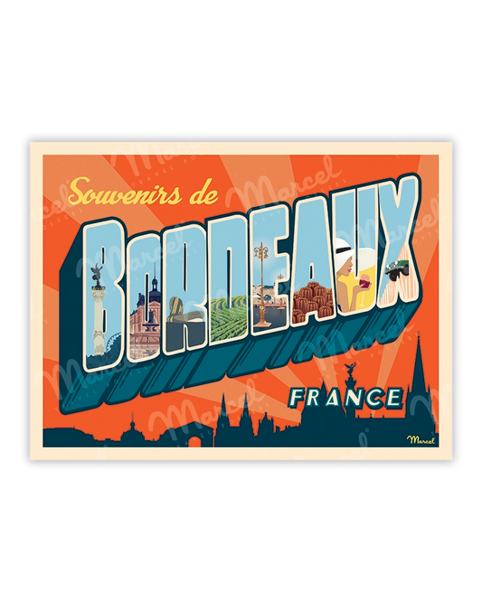 BORDEAUX "Greetings from" poster