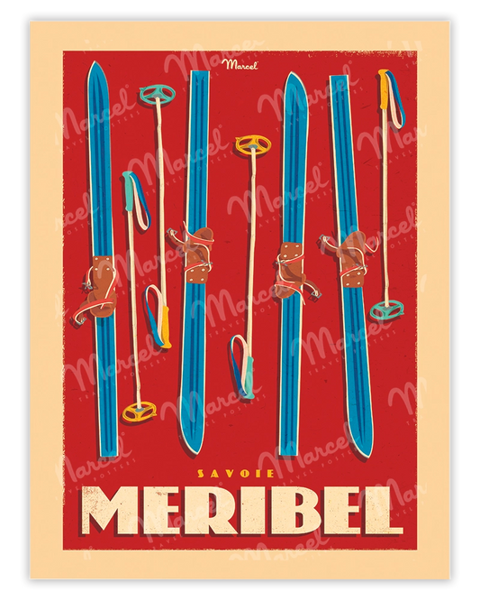 MERIBEL "Skis Set" poster