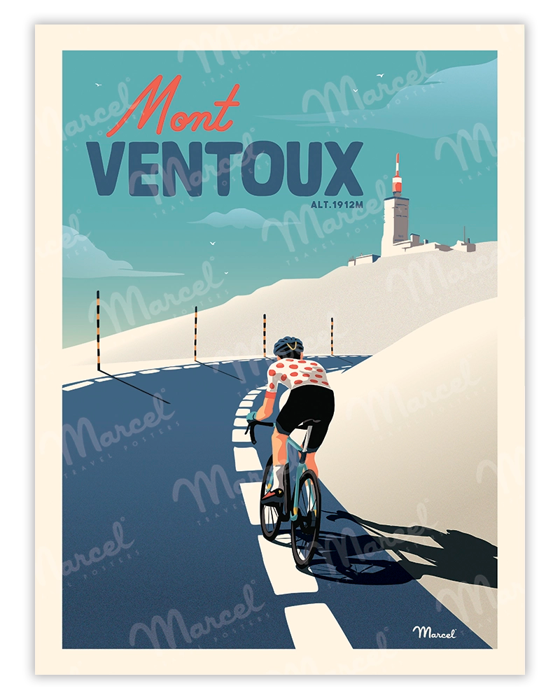 Affiche Vintage MONT VENTOUX Marcel Travel Posters