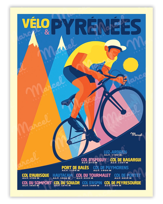 Affiche "Vélo & PYRÉNÉES"