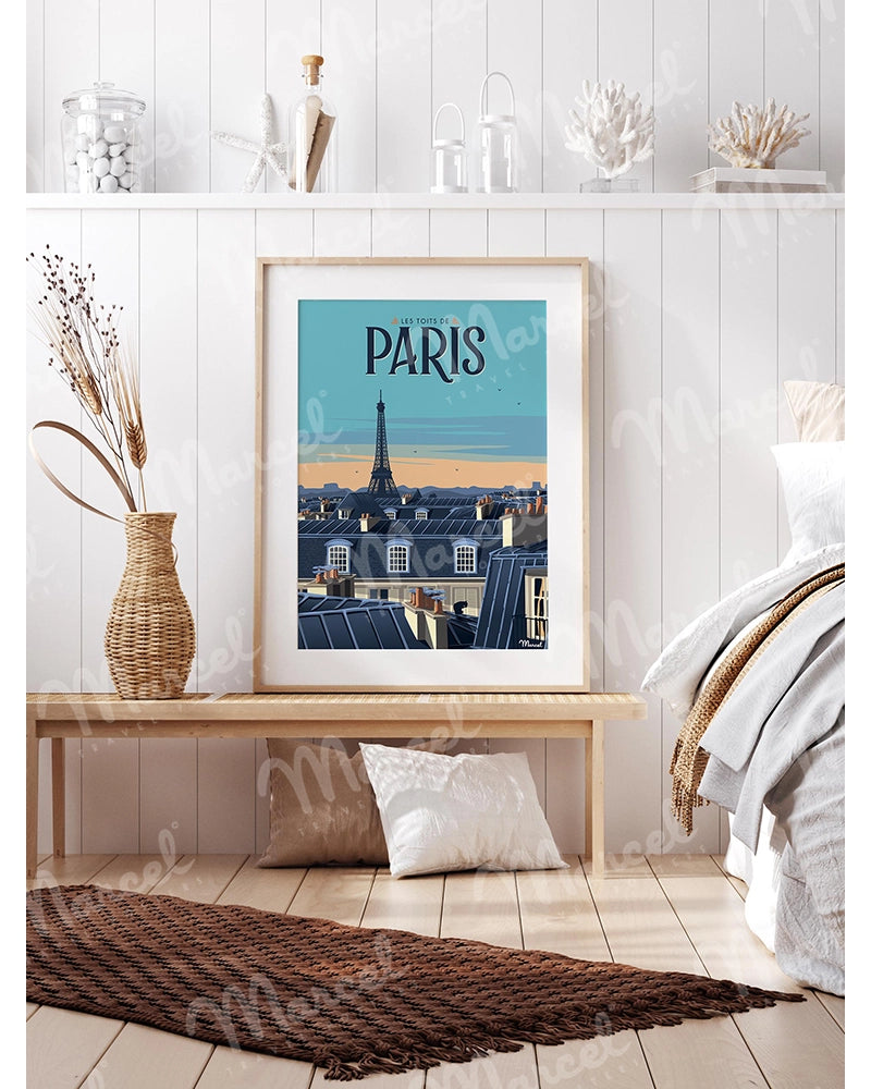 Affiche PARIS "Les Toits"