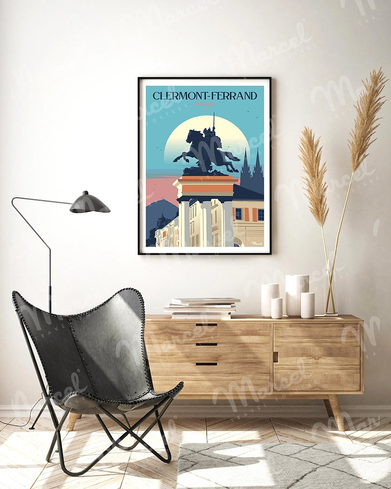 Affiche CLERMONT-FERRAND "Auvergne"