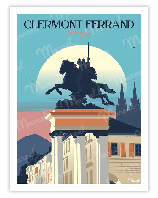 Affiche CLERMONT-FERRAND "Auvergne"