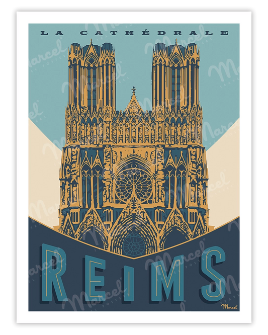 Affiche REIMS "La Cathédrale"
