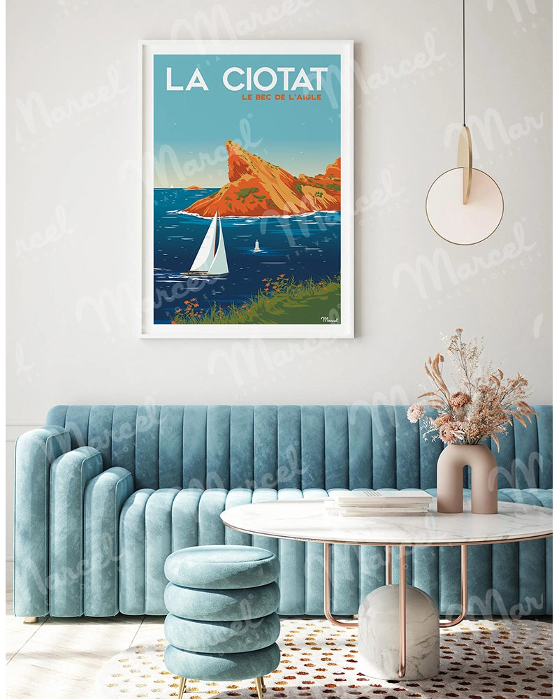 Affiche LA CIOTAT "Le Bec de l'Aigle"