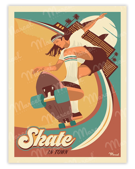 "Skate in Town" poster