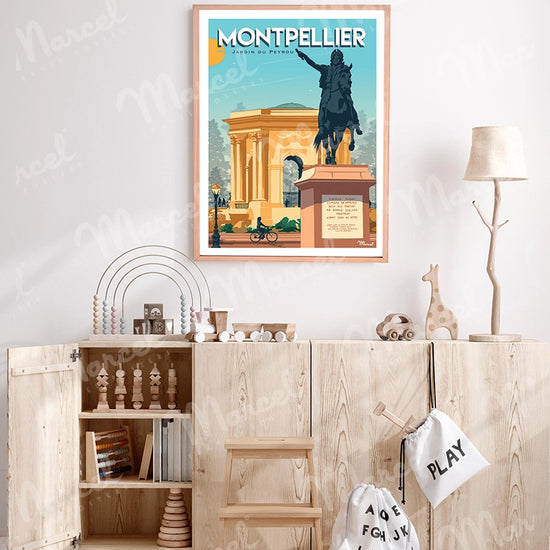 Affiche MONTPELLIER "Le Jardin du Peyrou"
