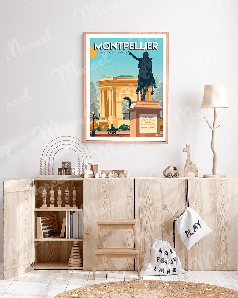Affiche MONTPELLIER "Le Jardin du Peyrou"