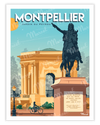 Affiche MONTPELLIER "Le Jardin du Peyrou"