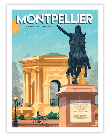 Affiche MONTPELLIER "Le Jardin du Peyrou"
