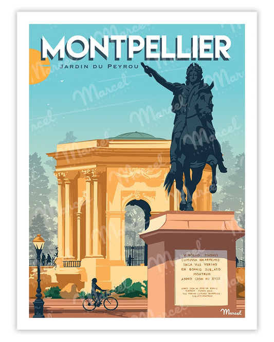 MONTPELLIER poster "The Peyrou Garden"