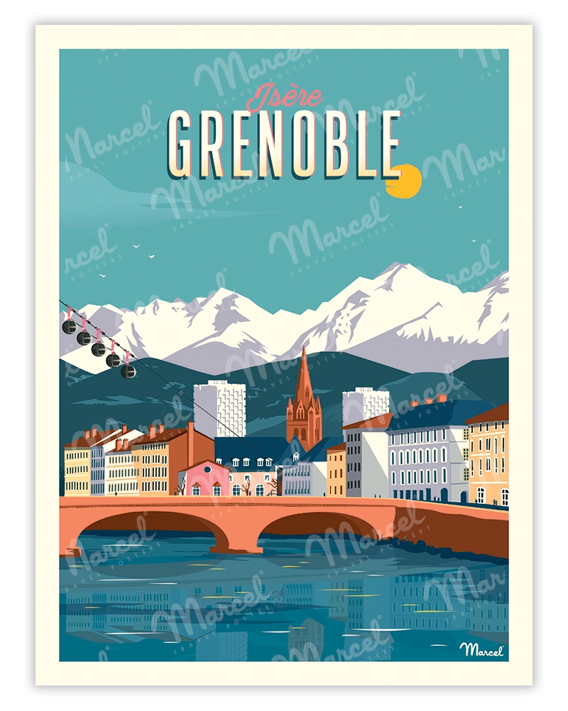 Affiche Vintage GRENOBLE Marcel Travel Posters affiche-vintage-grenoble-marcel-travel-posters