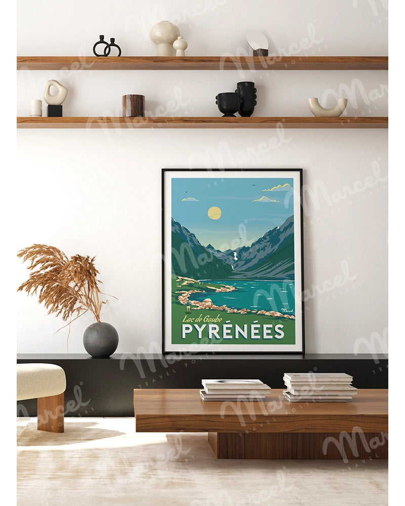 Affiche PYRENEES "Lac de Gaube"