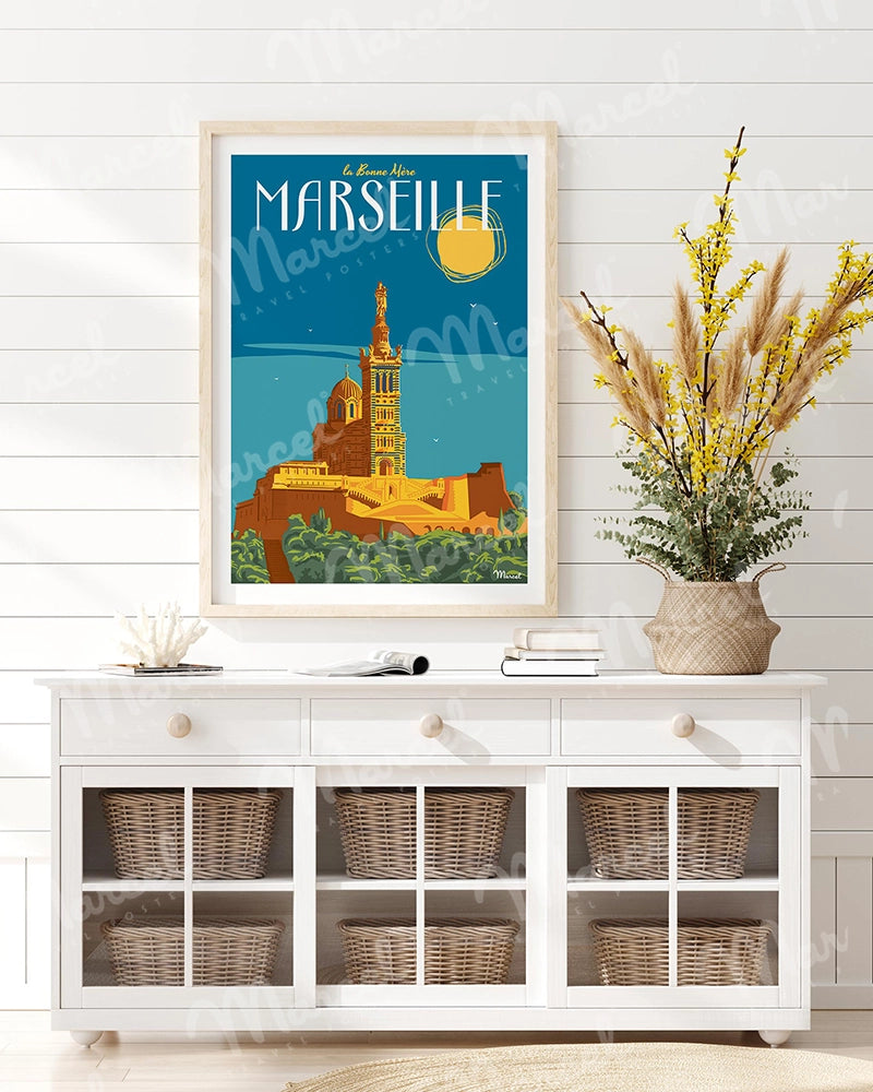 Affiche MARSEILLE "Bonne Mère"