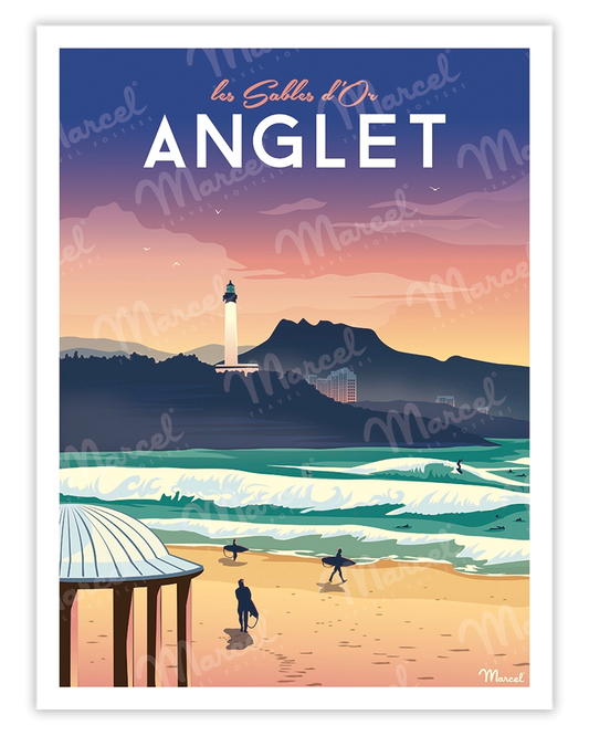 Affiche ANGLET "Les Sables d'Or"