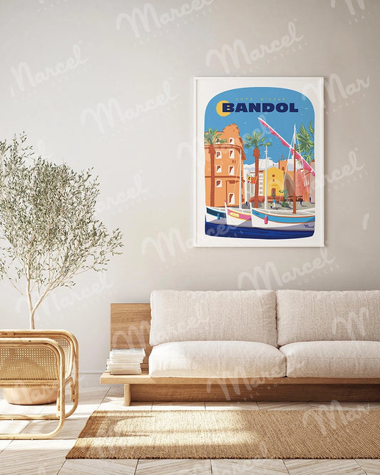 Affiche BANDOL "Le Port"