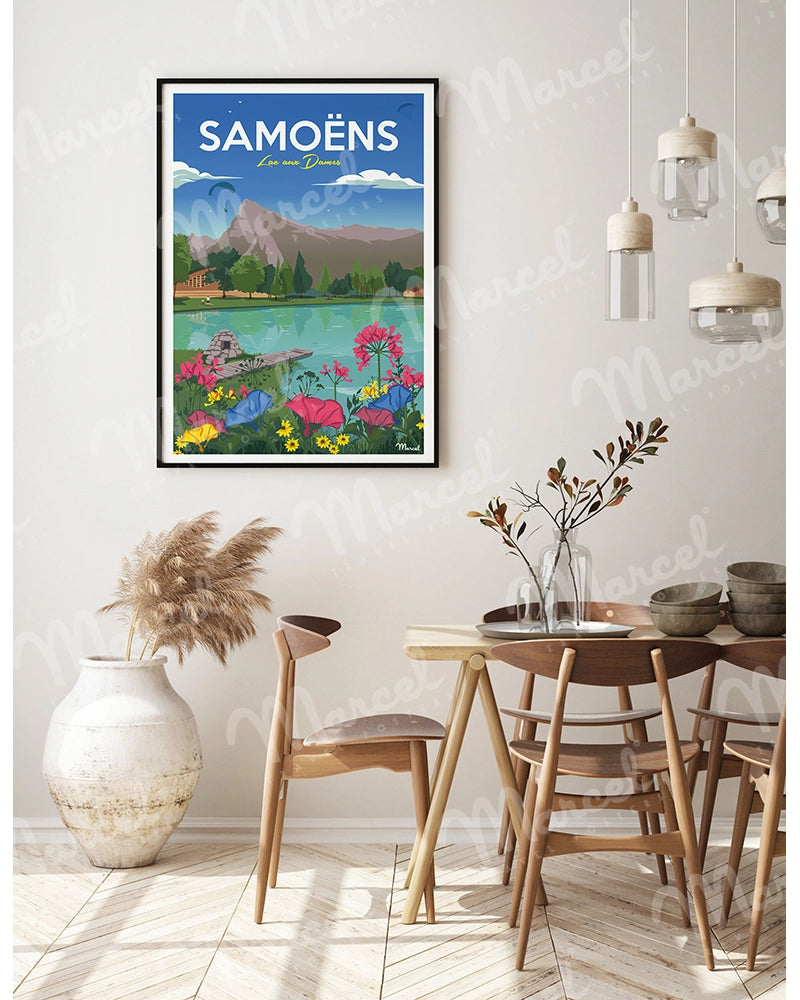 Affiche SAMOËNS "Lac aux Dames"