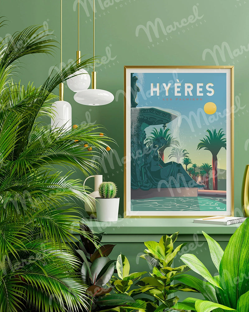 Affiche HYÈRES "Les Palmiers"