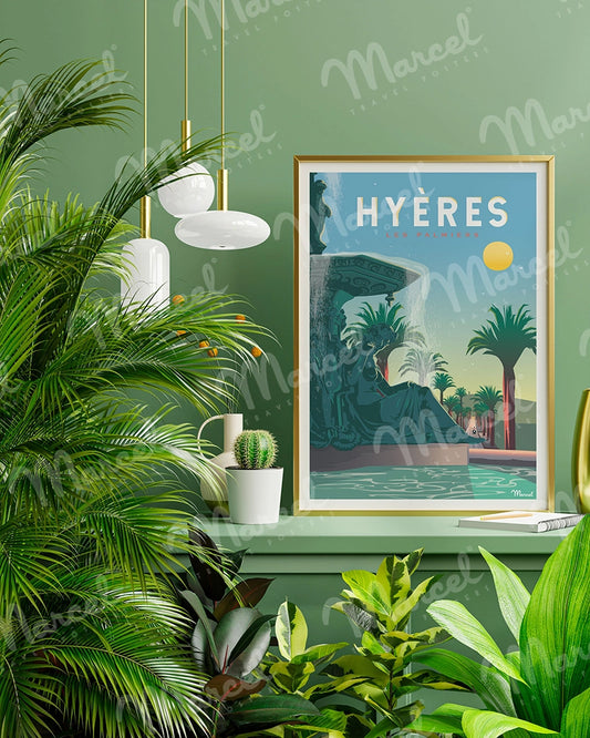Affiche HYÈRES "Les Palmiers"