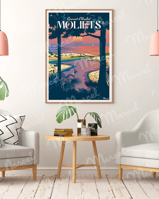 Affiche MOLIETS "Courant d'Huchet"