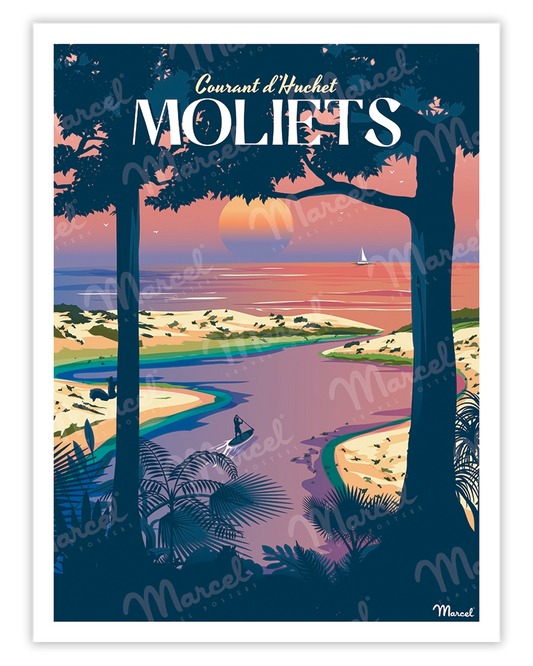 Affiche MOLIETS "Courant d'Huchet"