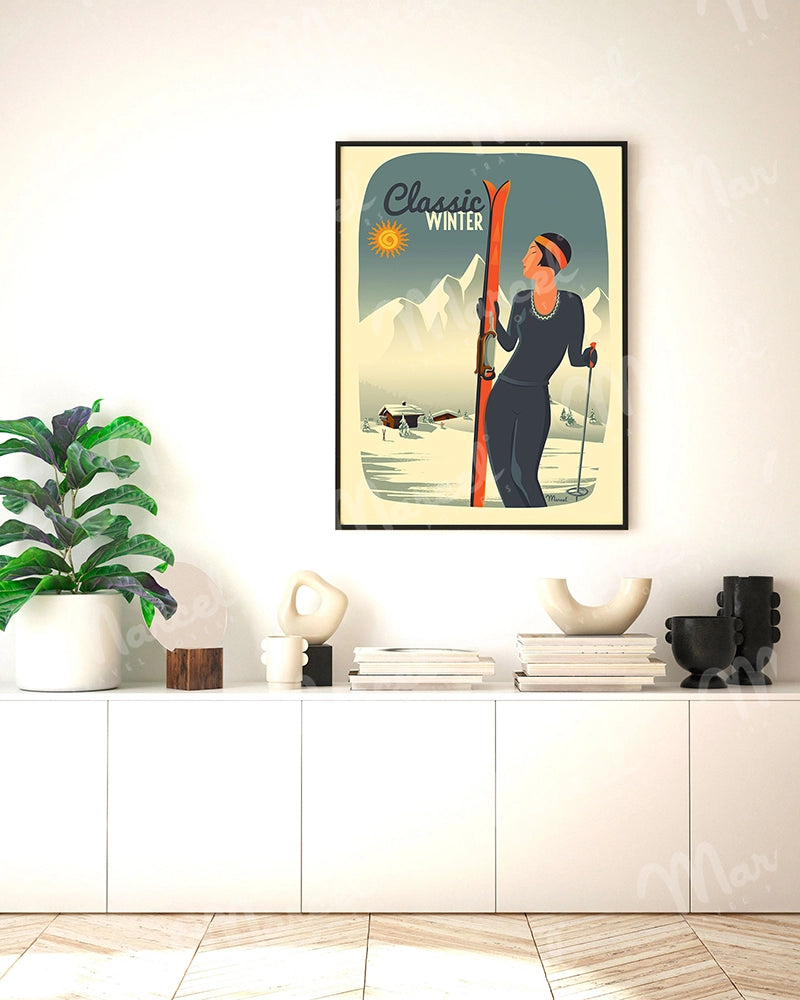 Affiche "Lady Ski"