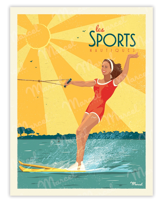 Affiche "Les Sports Nautiques"