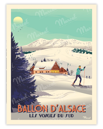 Affiche BALLON D'ALSACE "Les Vosges du Sud"