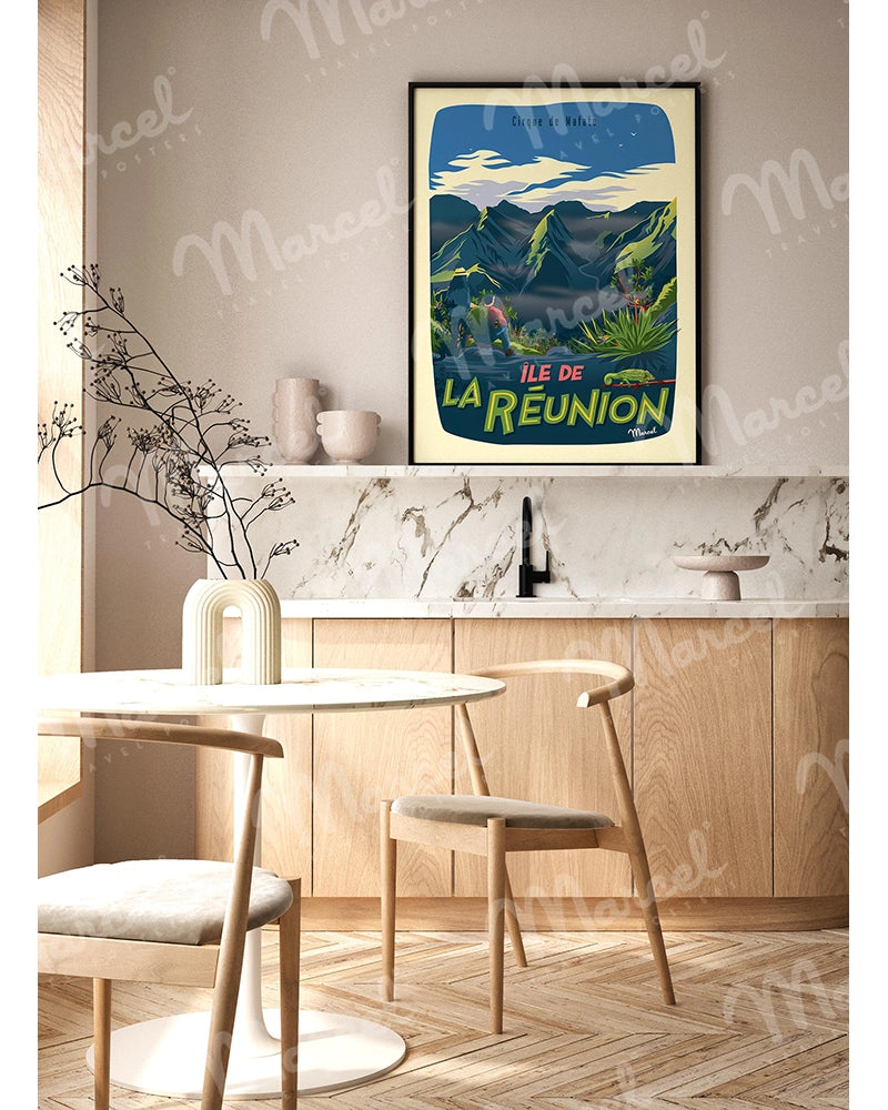 Affiche ILE DE LA REUNION "Cirque de Mafate"