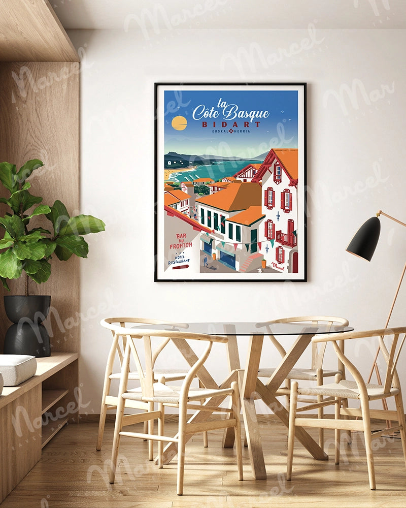 Affiche BIDART "Côte Basque"