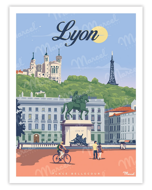 LYON "Place Bellecour" poster