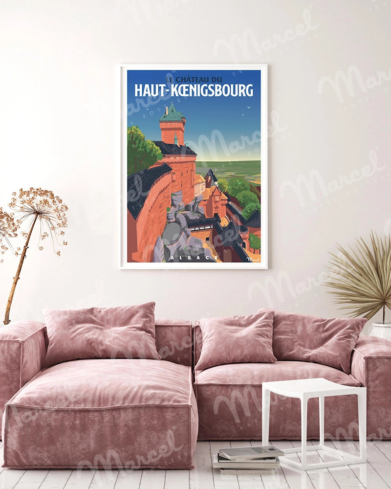 Affiche ALSACE "Château du Haut-Koenigsbourg"