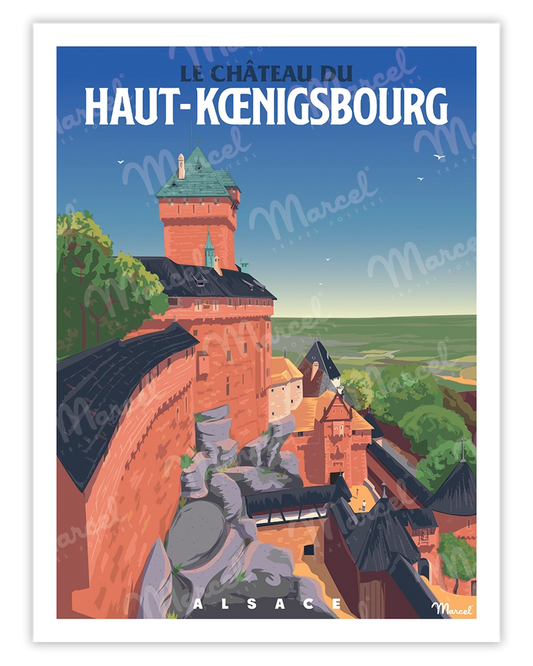 Affiche ALSACE "Château du Haut-Koenigsbourg"