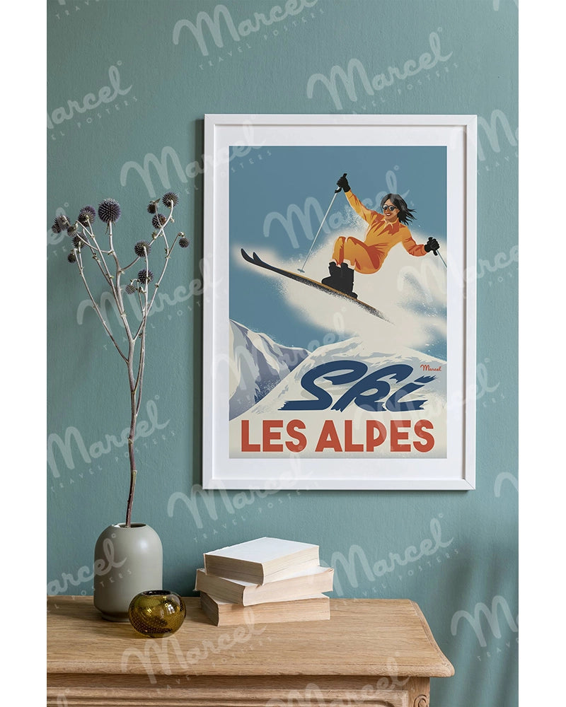 Affiche CLASSIC WINTER "La Skieuse"