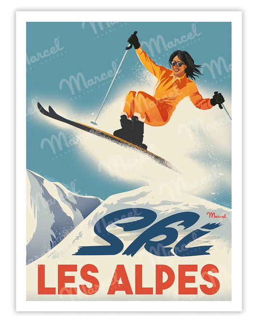 CLASSIC WINTER "The Skier" poster
