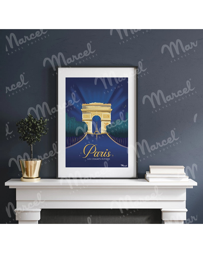 Affiche PARIS "Champs-Elysées"