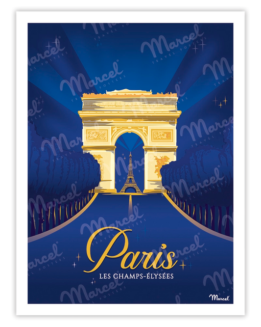 Affiche PARIS "Champs-Élysées"