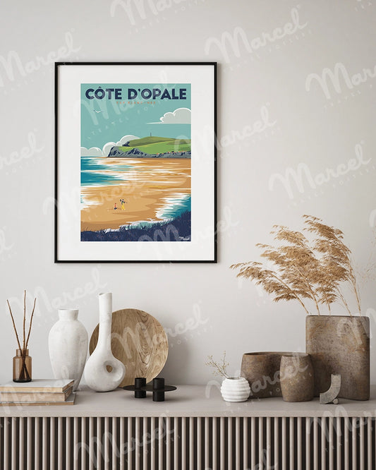 Affiche CÔTE D'OPALE "Cap Blanc-Nez"