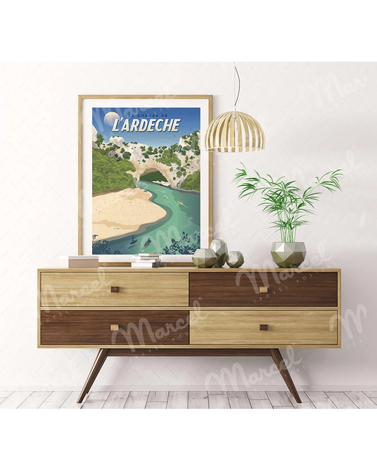 Affiche "Les Gorges de l’Ardèche"