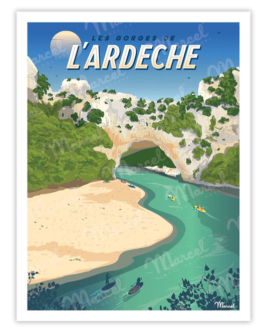 Affiche "Les Gorges de l’ARDÈCHE"