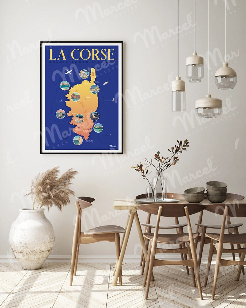 Affiche LA CORSE "Plan"