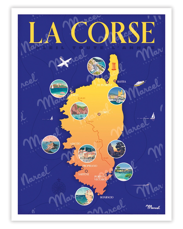 Poster CORSICA "Map"