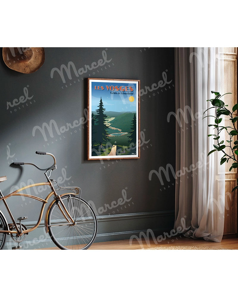 Affiche LES VOSGES "Vallée de Gérardmer"